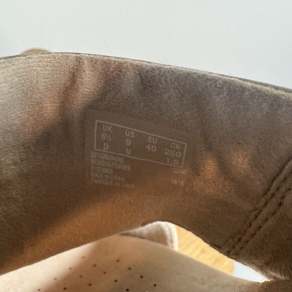 Clarks Annadel Ivory Wedge Sandal Beige Leather Womens 9 Platform Slingback - Picture 7 of 7